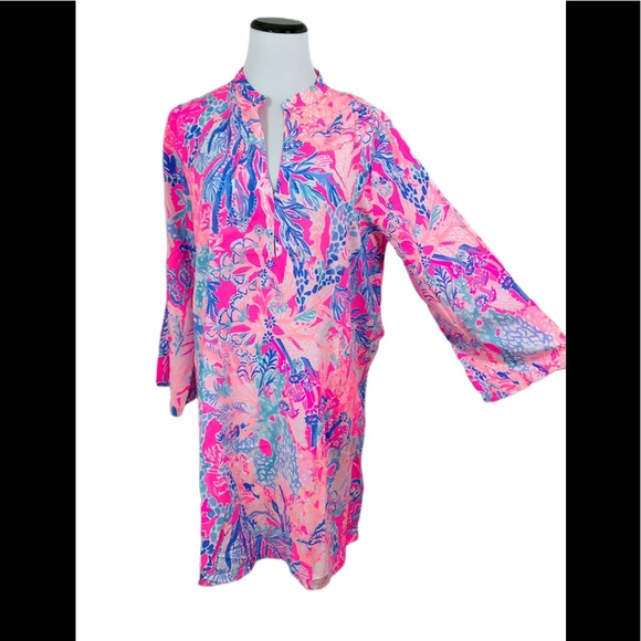Lilly Pulitzer Other - Lilly Pulitzer Esme Cover Up in Pink Aquadesiac